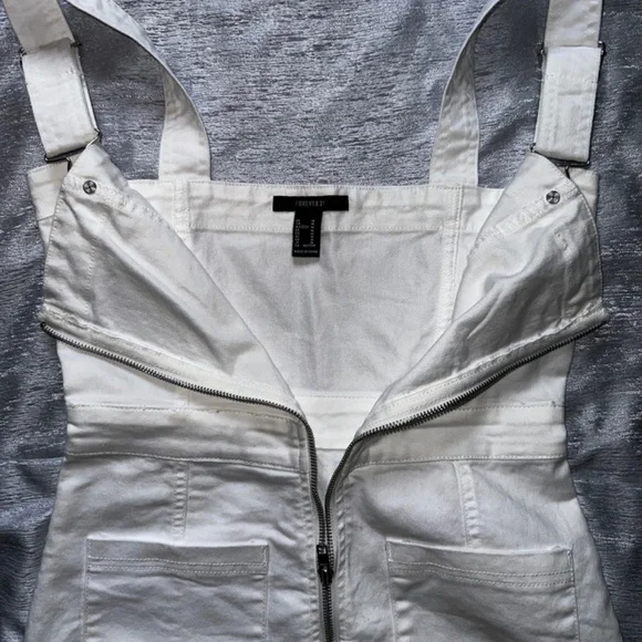 White denim fitted dress - Picture 3 of 3